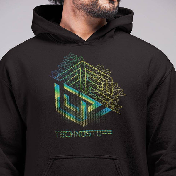 Synthwave Metamorphosis Premium Hoodie in schwarz